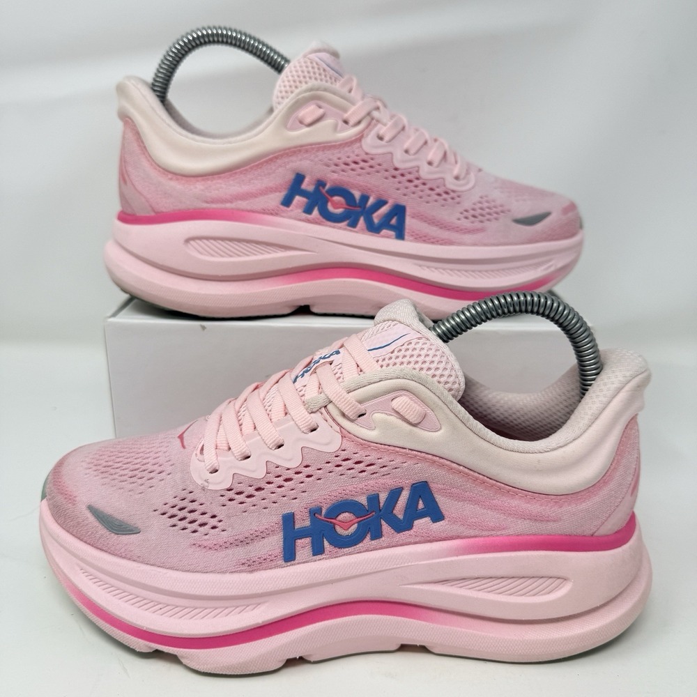 Hoka One One Bondi 9 Running Shoes Womens 6 D Wide Rose Tea Petal 1162014-RSTP